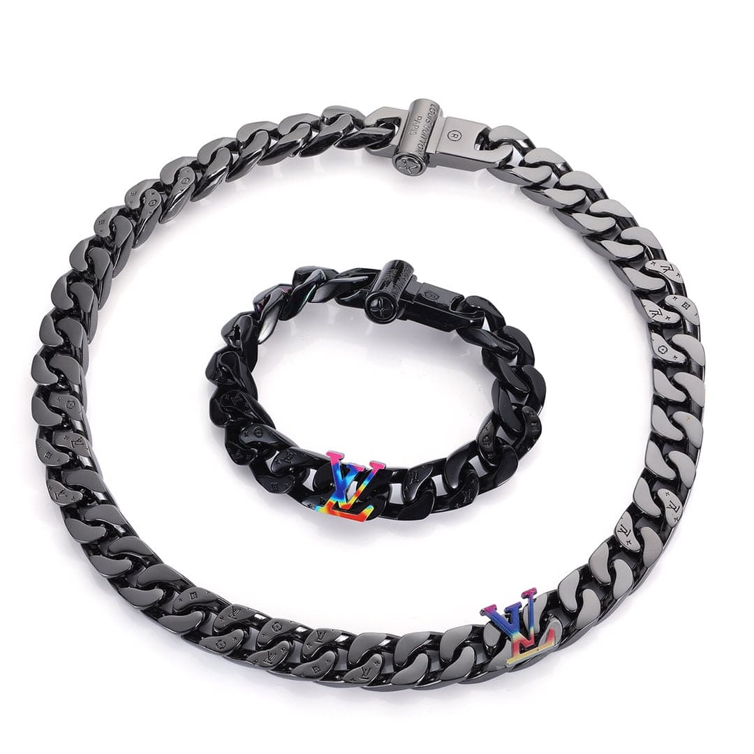 18K Louis Vuitton Rainbow Chain Link Bracelet