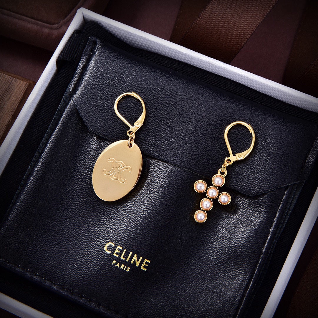 18K Celine Pearl Earrings
