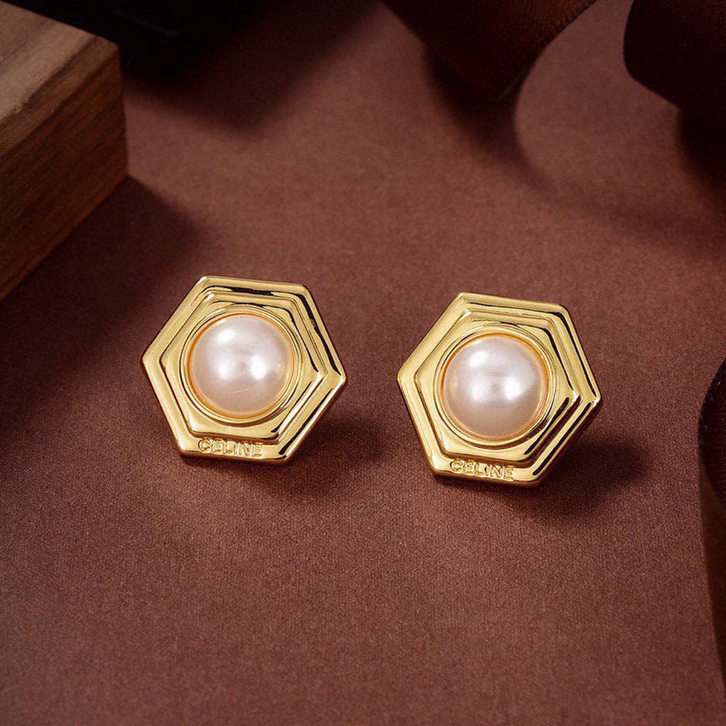 18k Celine Pearl Earrings